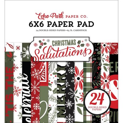 Echo Park Paper Double-Sided Paper Pad 6x6 (christmas salutations) Echo Park Paper Double-Sided Paper Pad 6x6 (christmas salutations)
