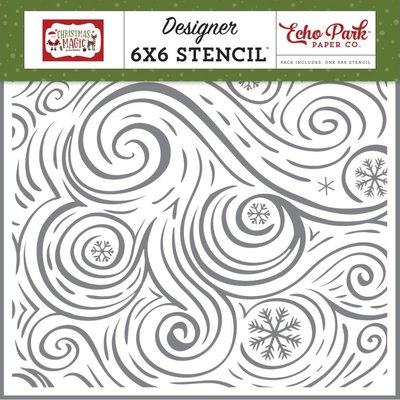Echo Park Paper Stencil 6x6 - Christmas Magic (seasonal swirl) Echo Park Paper Stencil 6x6 - Christmas Magic (seasonal swirl)