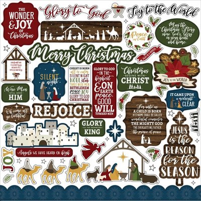 Echo Park Paper Element Cardstock Stickers 12X12 (the first noel) Echo Park Paper Element Cardstock Stickers 12X12 (the first noel)