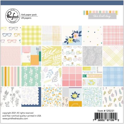 Pinkfresh Studio Double-Sided Paper Pack 6x6 (the best day) Pinkfresh Studio Double-Sided Paper Pack 6x6 (the best day)