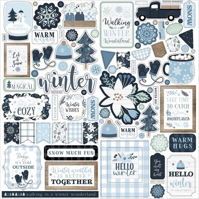 Echo Park Paper Element Cardstock Stickers 12X12 (winter) Echo Park Paper Element Cardstock Stickers 12X12 (winter)