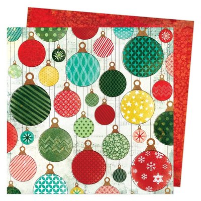 American Crafts Double-Sided Cardstock 12x12 - Warm Wishes (deck the halls) American Crafts Double-Sided Cardstock 12x12 - Warm Wishes (deck the halls)