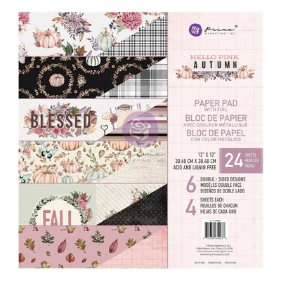 Prima Marketing Paper Pad 12X12 (hello pink autumn) Prima Marketing Paper Pad 12X12 (hello pink autumn)