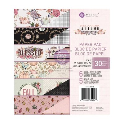 Prima Marketing Paper Pad 6X6 (hello pink autumn) Prima Marketing Paper Pad 6X6 (hello pink autumn)