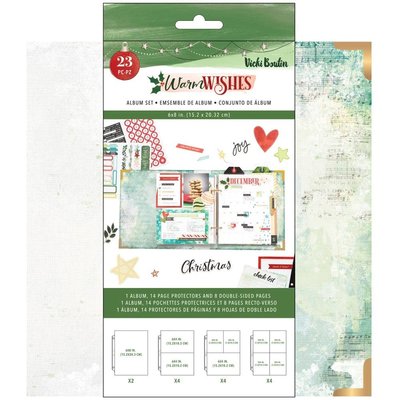 American Crafts Vicki Boutin Album Set 6x8 (warm wishes) American Crafts Vicki Boutin Album Set 6x8 (warm wishes)
