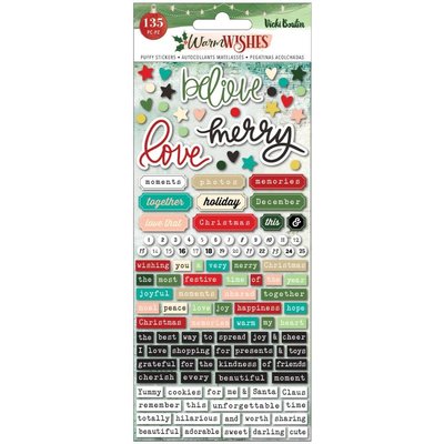 American Crafts Puffy Stickers (warm wishes) American Crafts Puffy Stickers (warm wishes)