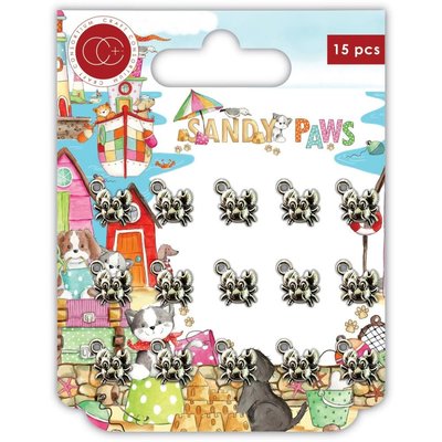 Craft Consortium Metal Charms - Sandy Paws (silver little crabs) Craft Consortium Metal Charms - Sandy Paws (silver little crabs)