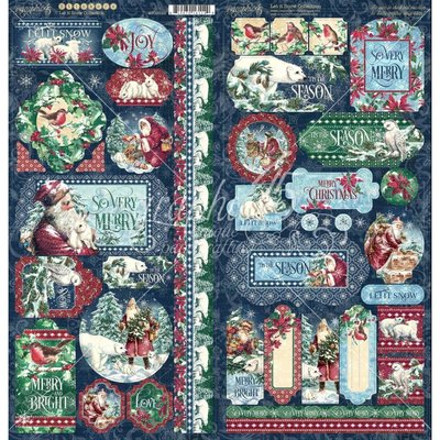 Graphic 45 Cardstock Stickers 12x12 (let it snow) Graphic 45 Cardstock Stickers 12x12 (let it snow)