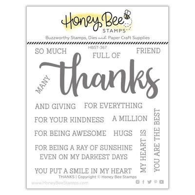 Honey Bee Stamps Clear Stamp (thanks) Honey Bee Stamps Clear Stamp (thanks)