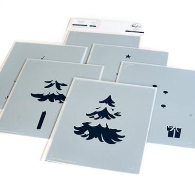 Pinkfresh Studio Stencils (under the christmas tree layering) Pinkfresh Studio Stencils (under the christmas tree layering)