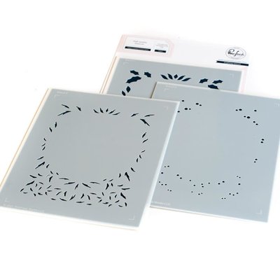 Pinkfresh Studio Stencils (happy holidays circle frame layering) Pinkfresh Studio Stencils (happy holidays circle frame layering)