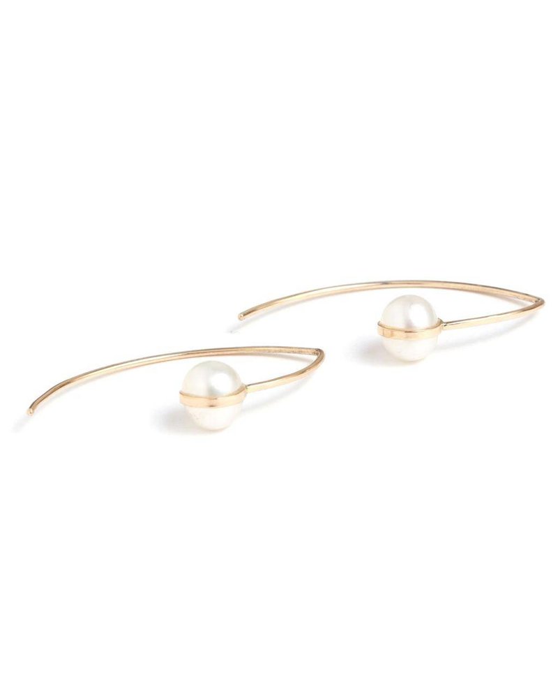 Melissa Joy Manning Pearl Wishbone Earrings Melissa Joy Manning Pearl Wishbone Earrings