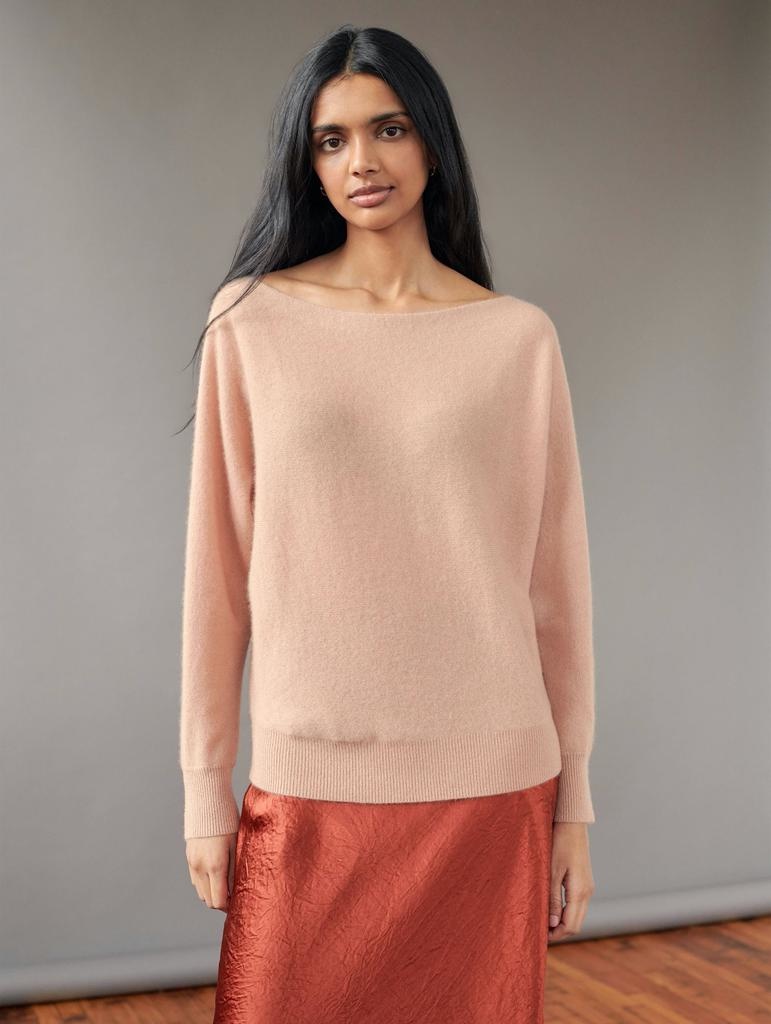 off the shoulder crew neck