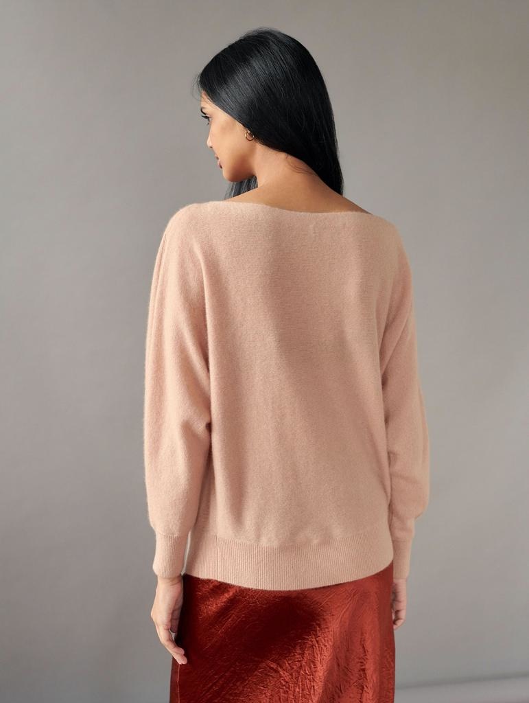 off the shoulder crew neck