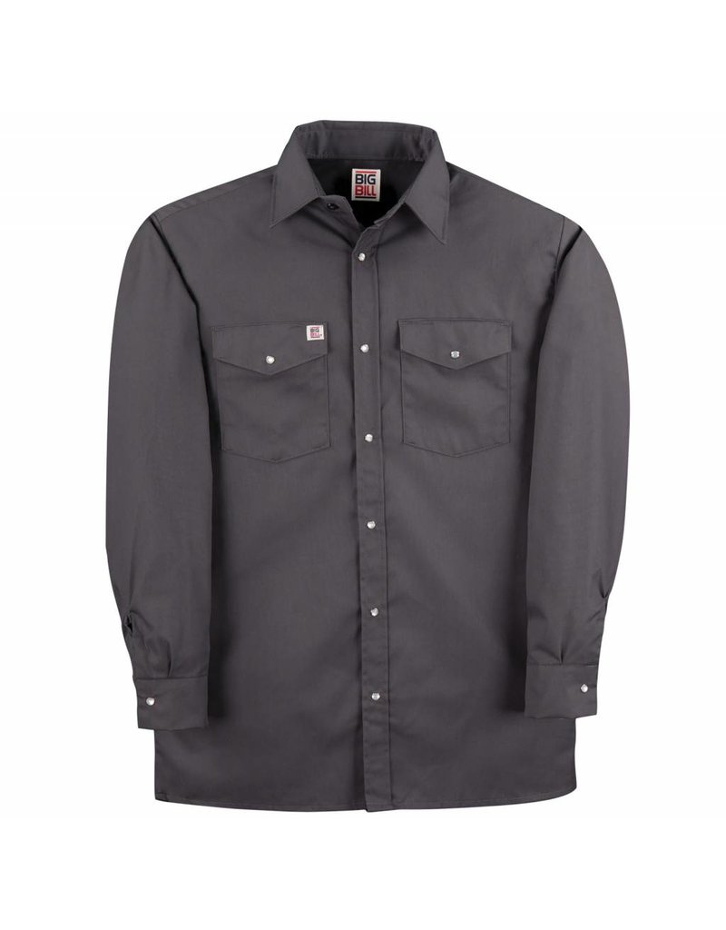 BIG-BILL Big Bill Work Shirt M-Long Grey