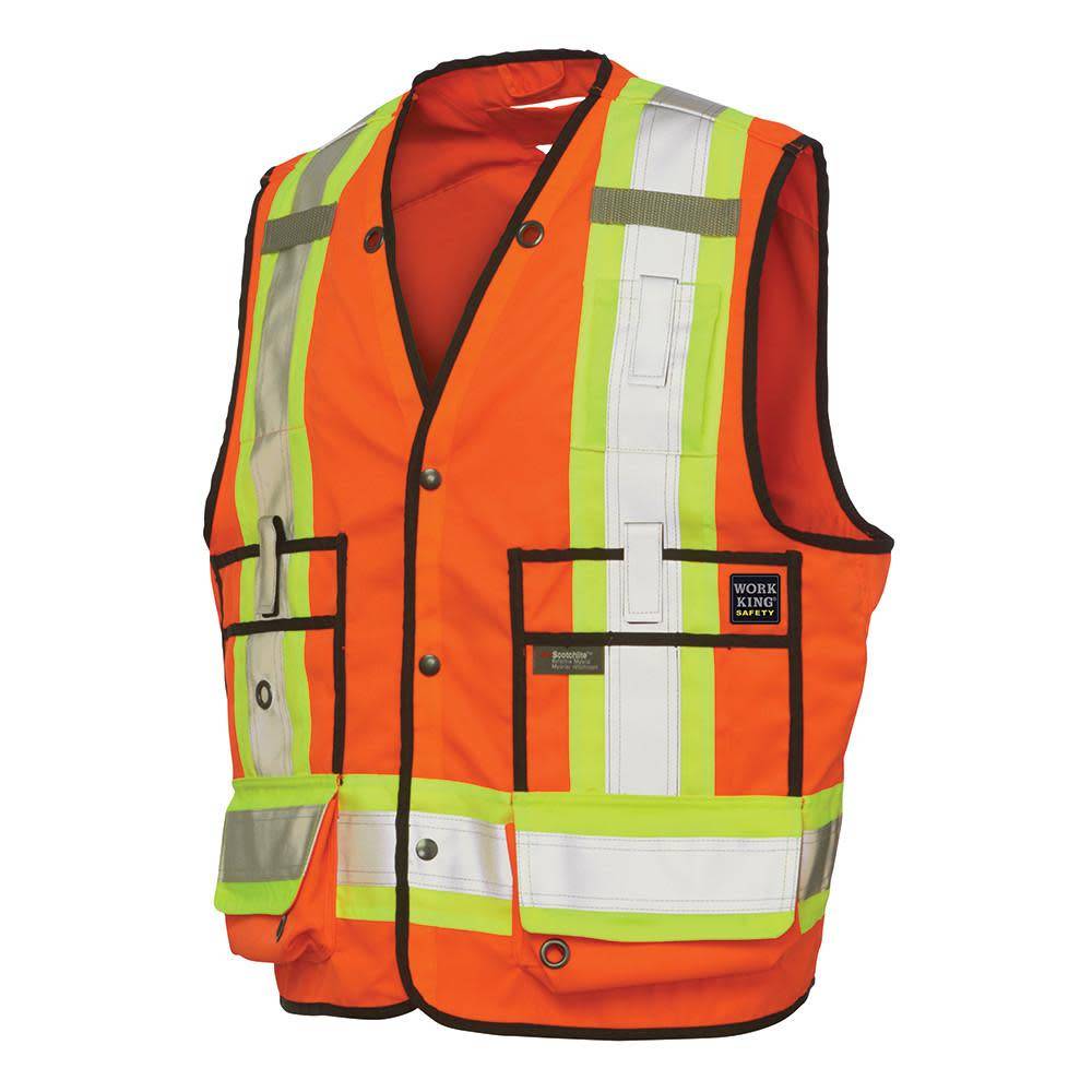 High Visibility Reflective Surveyor Jacket 3 M Tough Duck Army