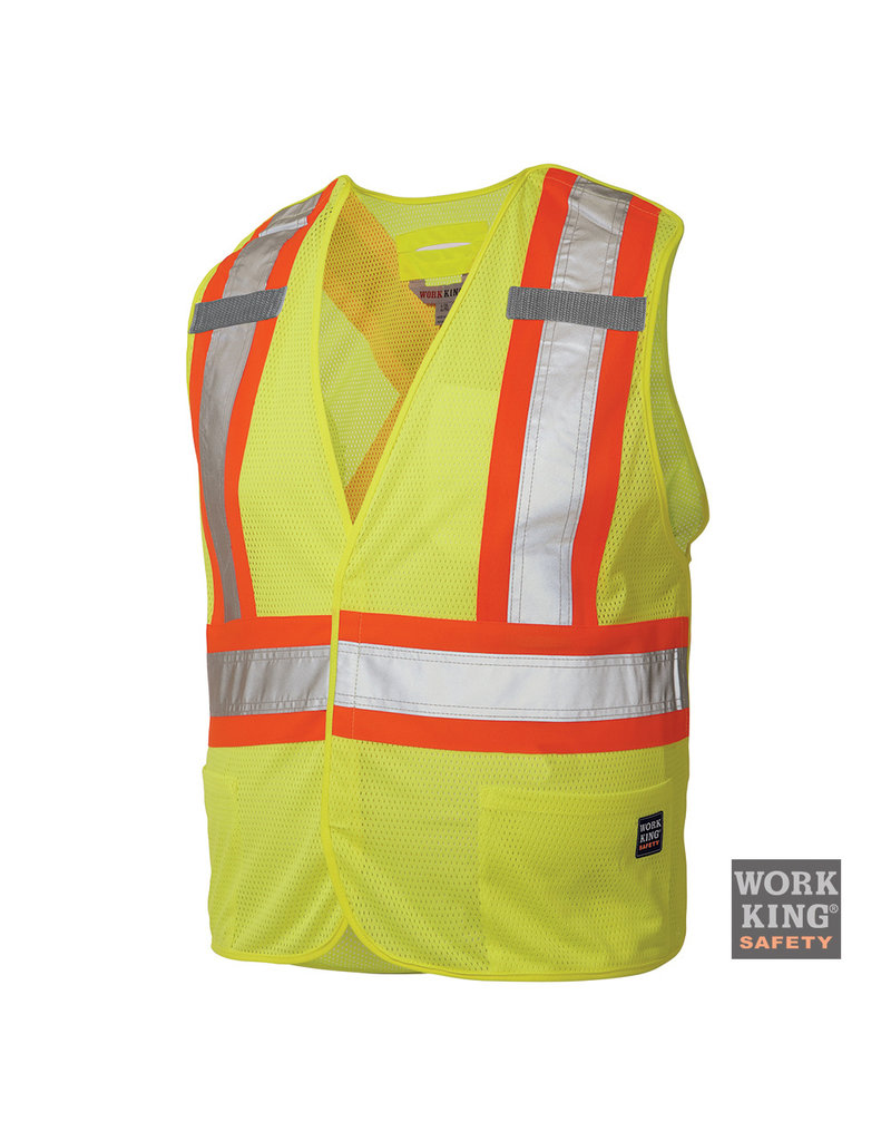 WORK KING Veste Réflectif Signaleur Fluo Work King