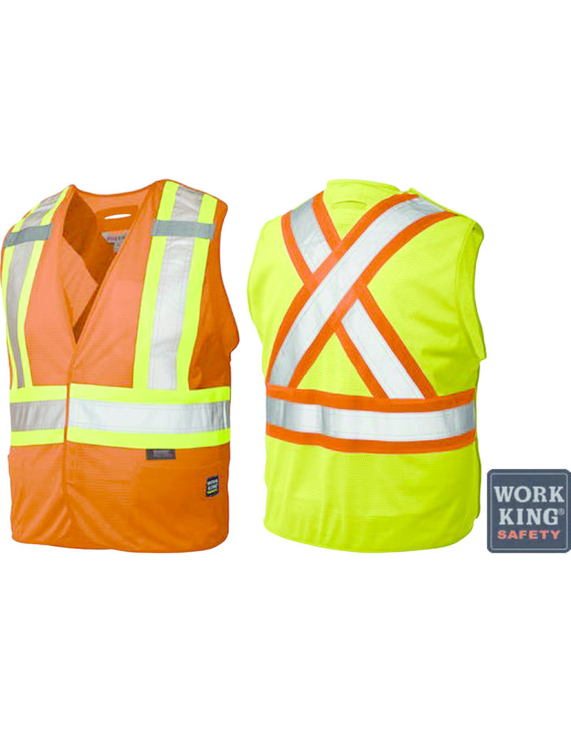 WORK KING Veste Réflectif Signaleur Fluo Work King