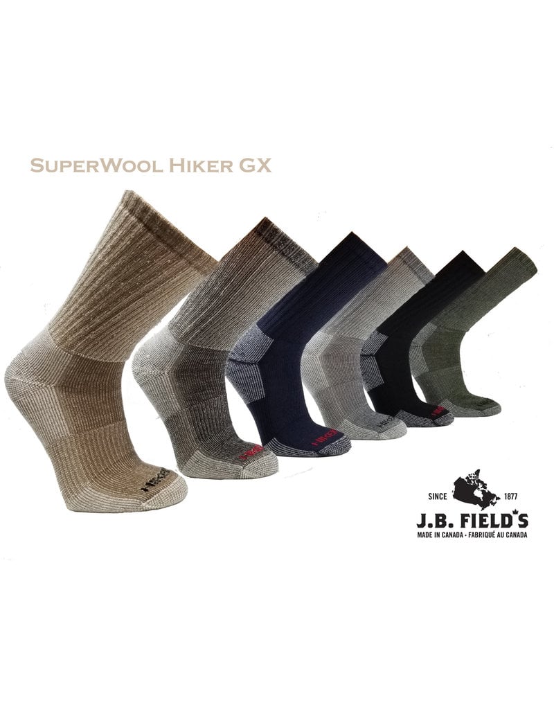 J.B. Field's Hiker GX 74% Merino Wool Hiking Crew Sock