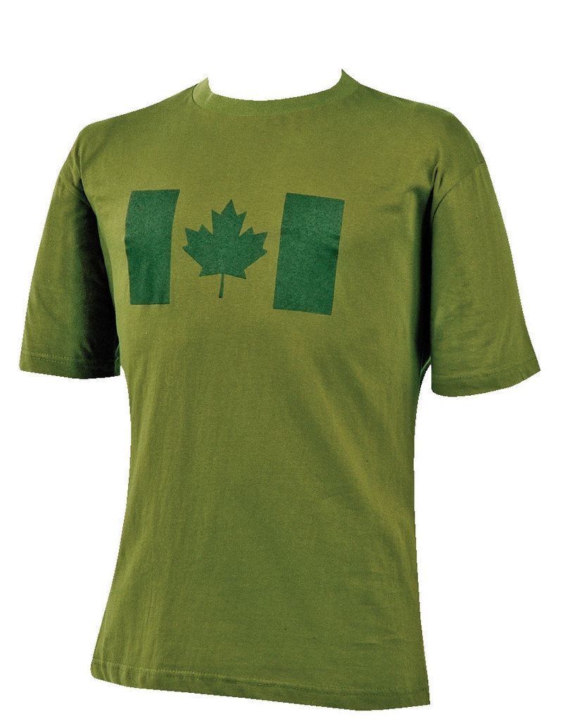 MIL SPEX Chandail T-Shirt Olive Drapeau Canada Style Militaire