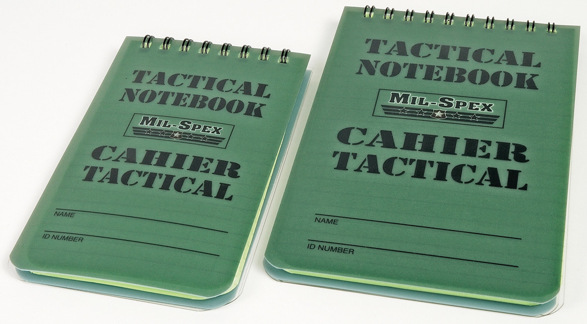 NoteBook Cahier Calepin Tactical Imperméable 3X5 MIL-SPEX
