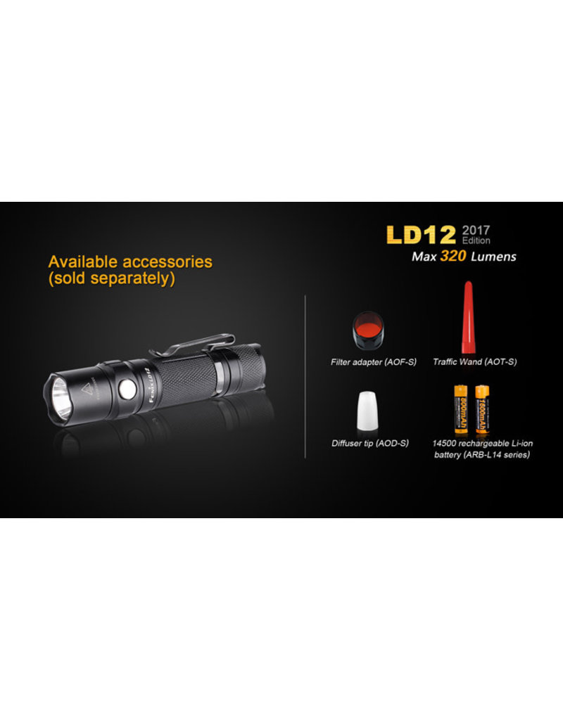 FENIX Lampe Tactical 320 Lumens LD-12 Batteries AA  Fenix