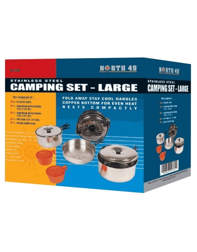 NORTH 49 Set Cuisine Large Camping Gamelle Stainless North 49