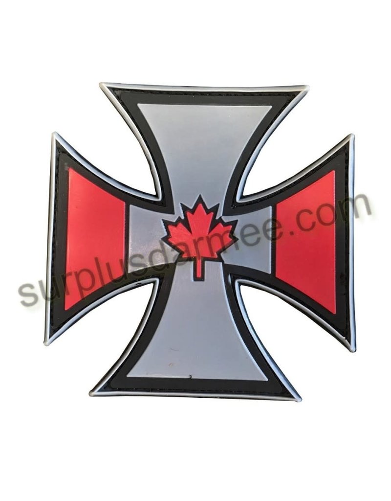 Patch PVC Velcro Croix Canadian Patriotic - Army Supply Store Military