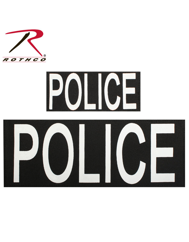 ROTHCO PATCH IMPRIMÉ POLICE VELCRO (2) UN GRAND ET UN PETIT