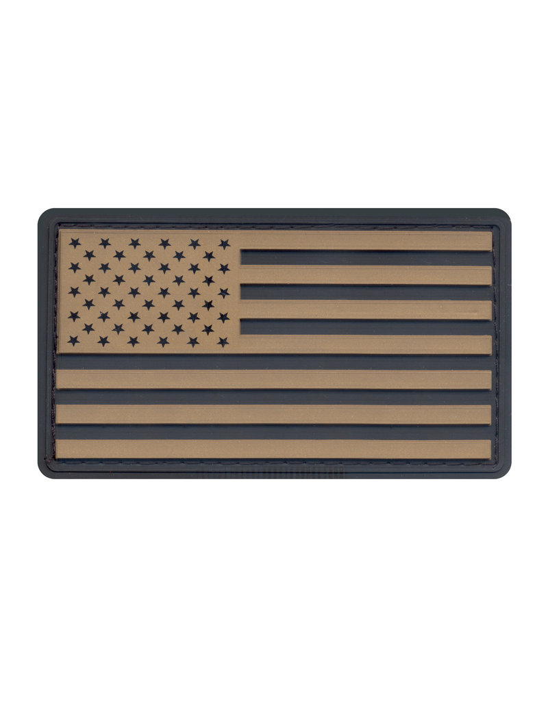 ROTHCO Patch U.S Flag PVC Kaki/Black