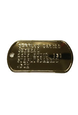 MILCOT MILITARY Dog Tag Text Embossed 2 X Plate