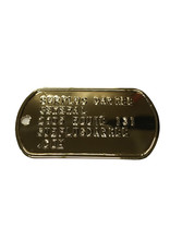 MILCOT MILITARY Dog Tag Texte Seulement Embossé  Pour 2 X Plaque