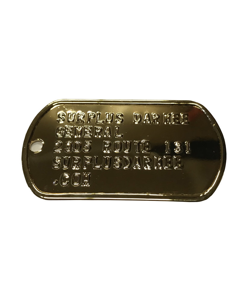 MILCOT MILITARY Dog Tag Text Embossed 2 X Plate