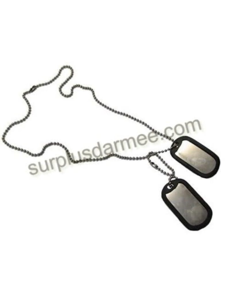 MILCOT MILITARY Dog Tag Text Embossed 2 X Plate