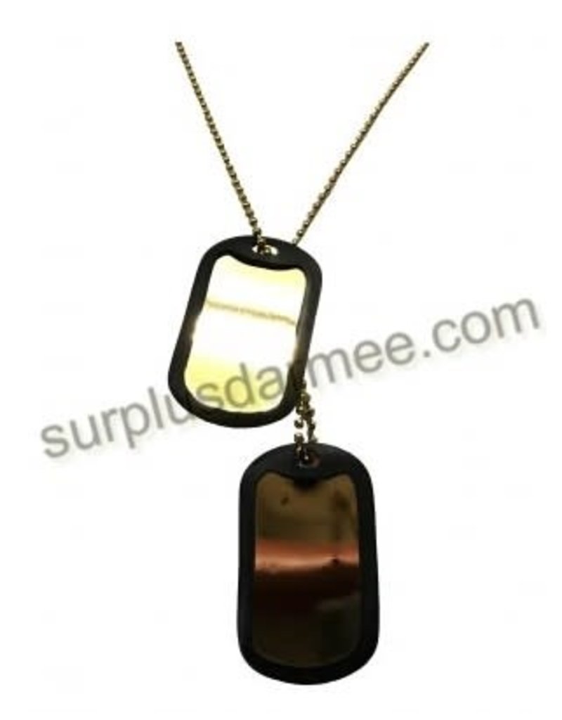 ROTHCO DOG TAG GOLD IDENTIFICATION PLAQUE STYLE MILITARY U.S