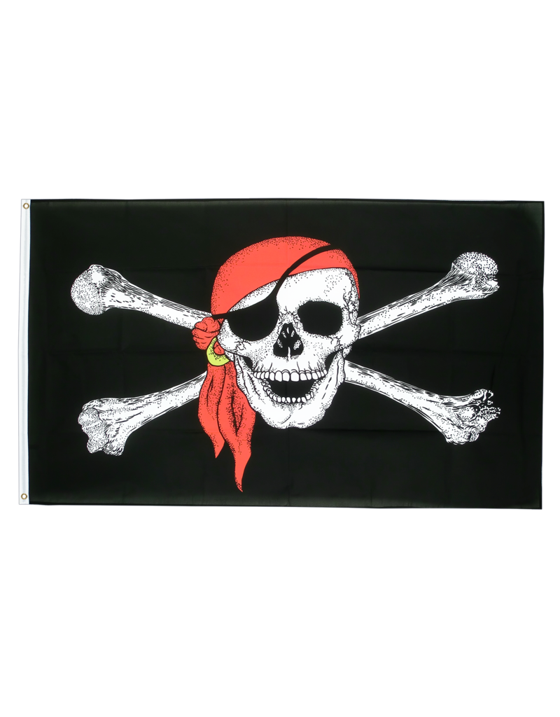 Drapeau Pirate Red 3X5 (Scarf Flag) Bandeau Rouge - Surplus D