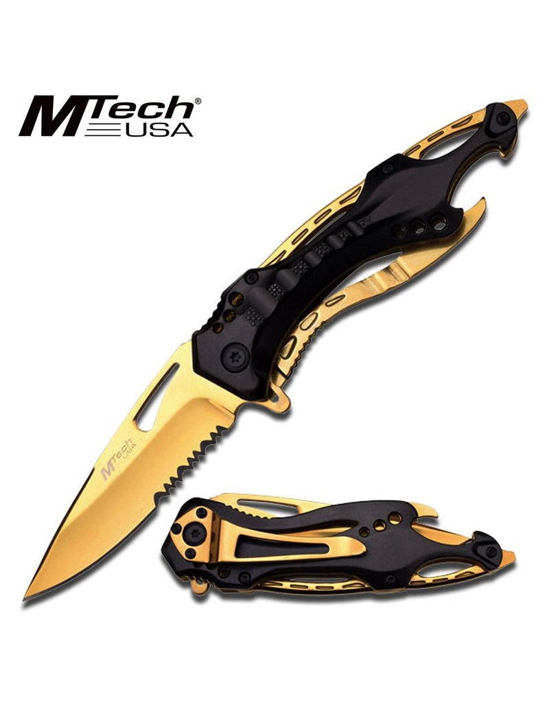 M-TECH Couteau De Poche Pliant Stainless Gold MTECH MT-705BG