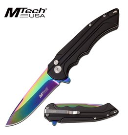 M-TECH Couteau De Poche Pliant Lame Couleur Tinite MTECH MT-1022RBK