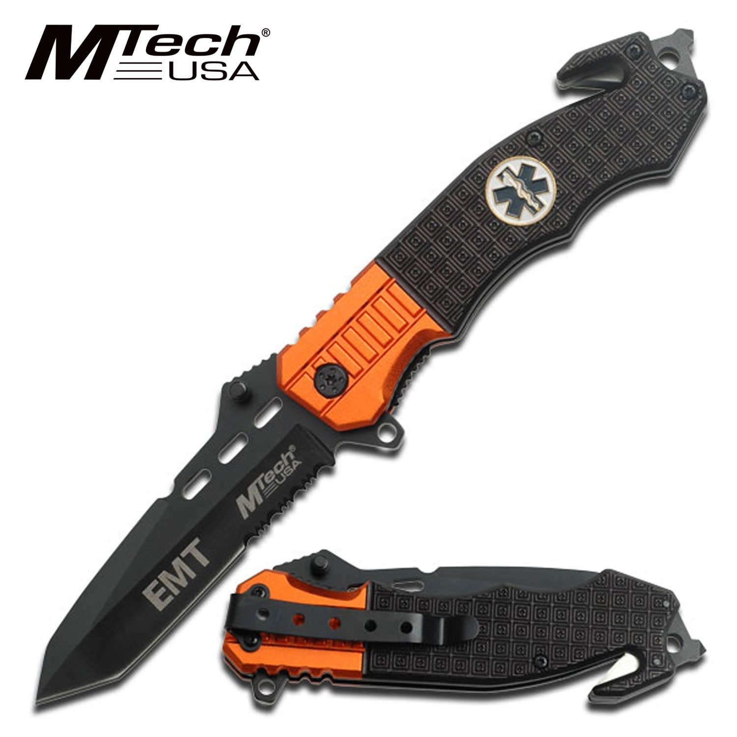 Tactical Folding Knife EMT Medic MTECH MT-740EM - Army Supply Store ...