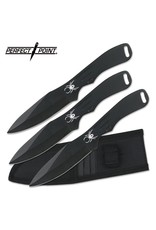 PERFECT-POINT Couteau De Lancer Perfect Point Spider Black Set de 3