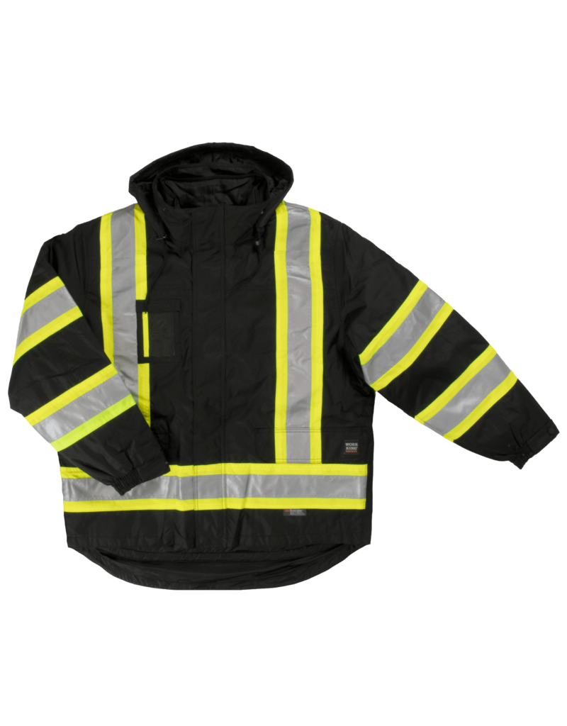 TOUGH-DUCK Fluorescent Reflective Work Winter Coat 5 in 1 Tough Duck