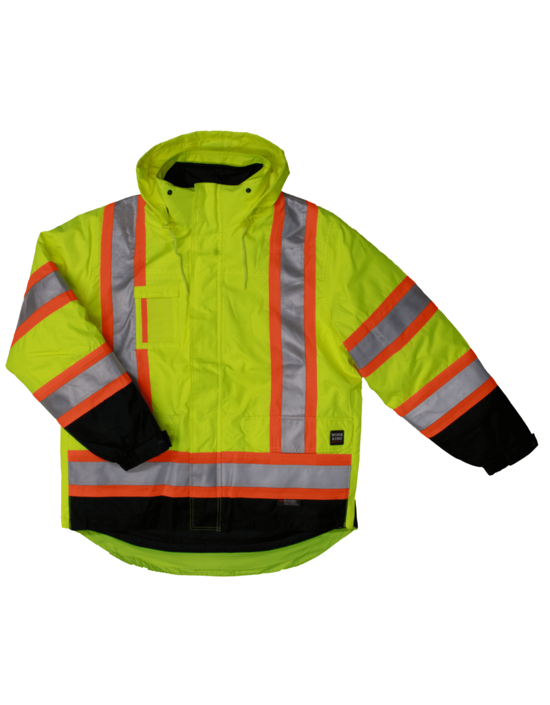 TOUGH-DUCK Manteau D'Hiver de Travail Fluo Réflectif 5 dans 1 Tough Duck