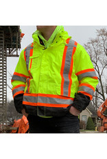 TOUGH-DUCK Fluorescent Reflective Work Winter Coat 5 in 1 Tough Duck