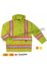 WORK KING Manteau Impermeable Réflectif Orange-vert lime Work King S372