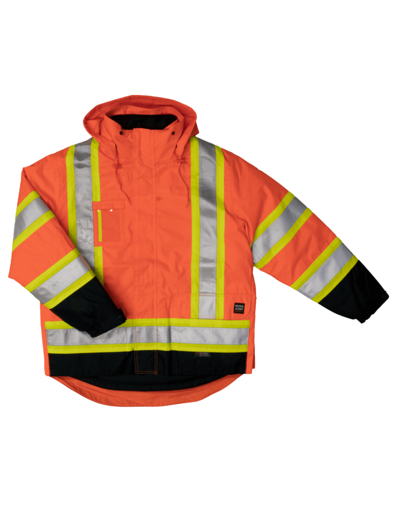 TOUGH-DUCK Fluorescent Reflective Work Winter Coat 5 in 1 Tough Duck