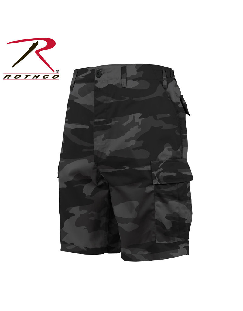 ROTHCO Rothco Black Camo Military Style Bermuda Shorts