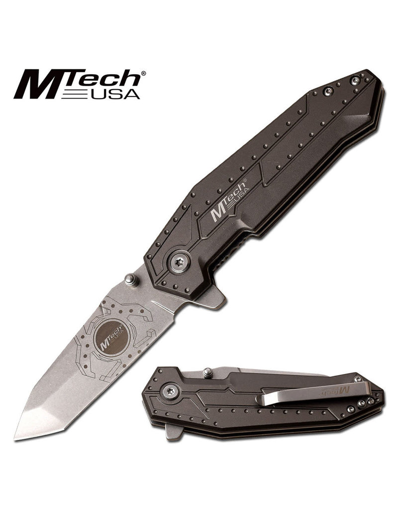 M-TECH Folding Knife Tanto Brown M-Tech