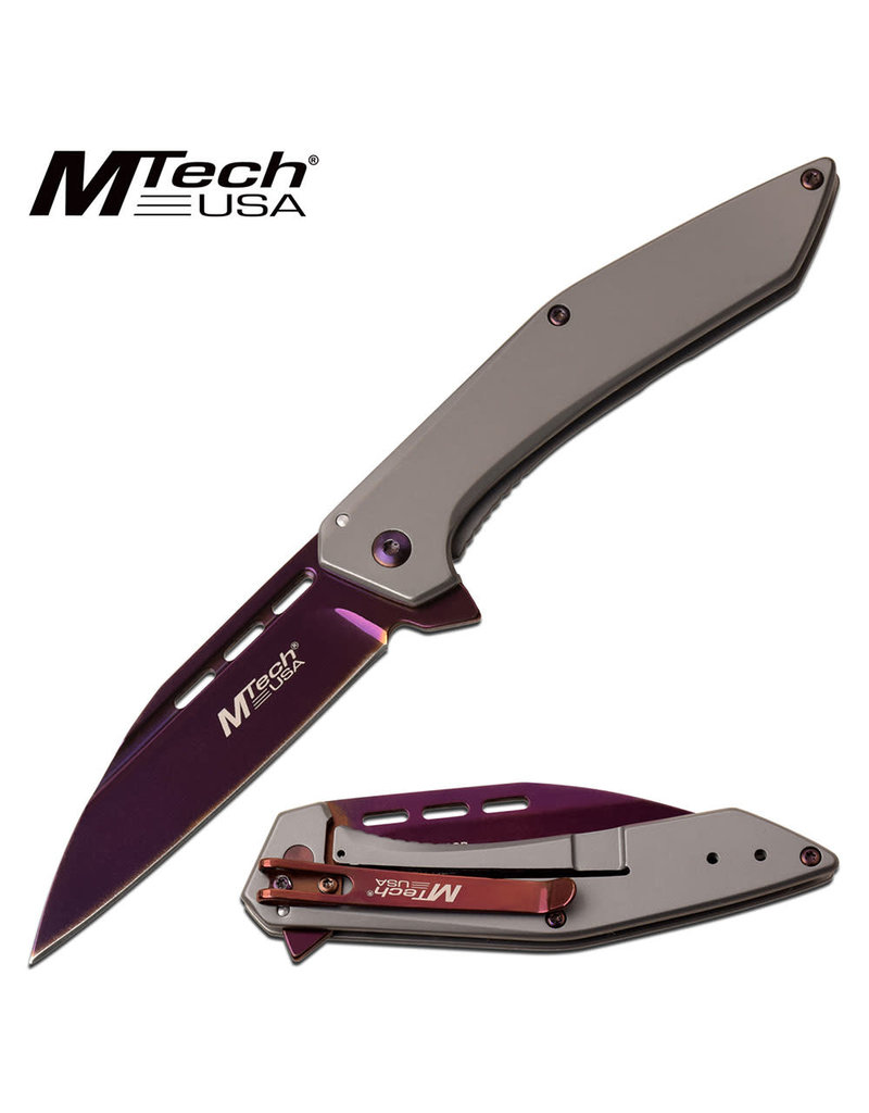 M-TECH Couteau de poche Pliant Lame Mauve M-Tech