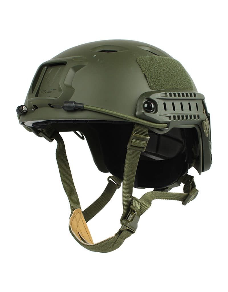 KILLHOUSE Casque Tactical Airsoft Paintball Fast Base Jump Ajustable Olive