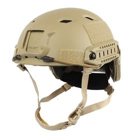 KILLHOUSE Casque Tactical Airsoft Paintball Fast Base Jump Ajustable Tan